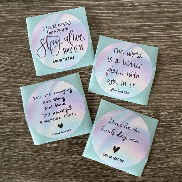 100 Suicide Awareness Stickers - Picture 6 of 7